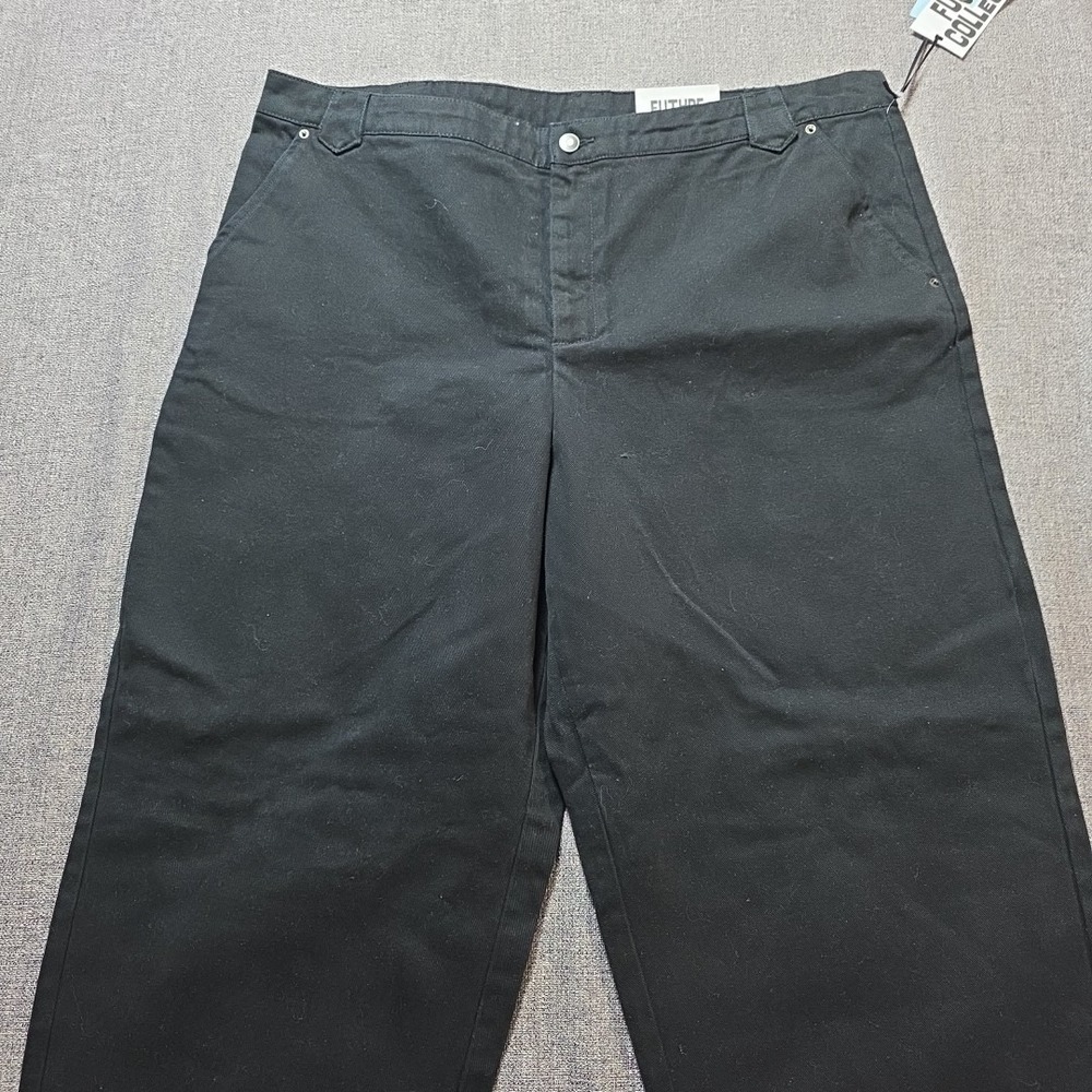 Future Collective Jeans Womens Black 18 Reese Blutstein Straight Leg